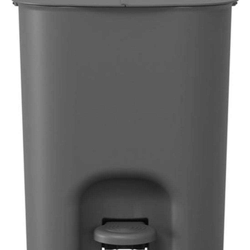 Lixeira De Piso Square Pedal Plástico 12L 32X27X22Cm - Cinza