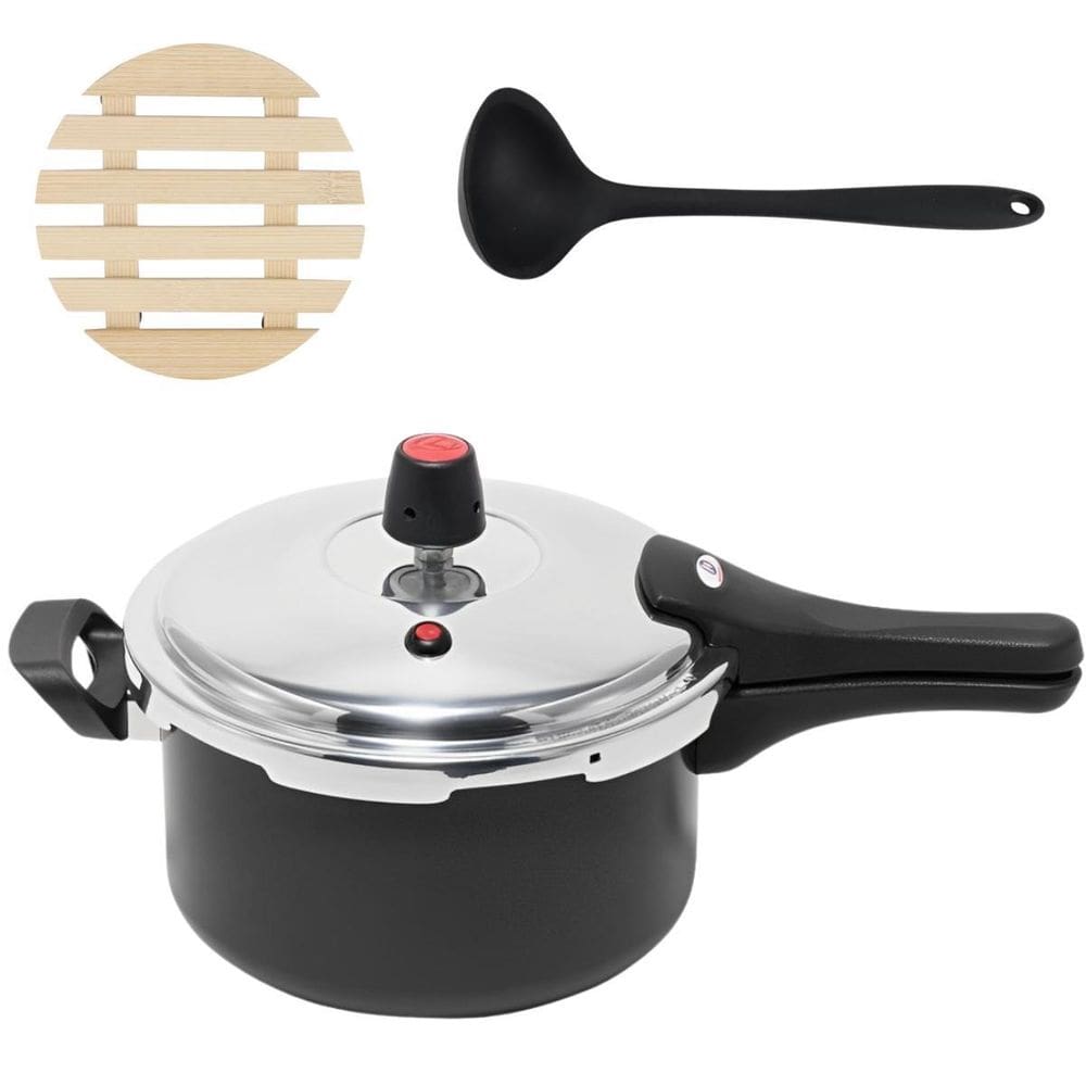 Panela De Pressão 3L Fechamento Externo + Descanso + Concha