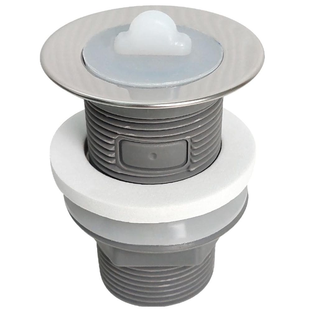 Valvula De Escoamento 1 1/4 Inox + Plastico Tampa Silicone