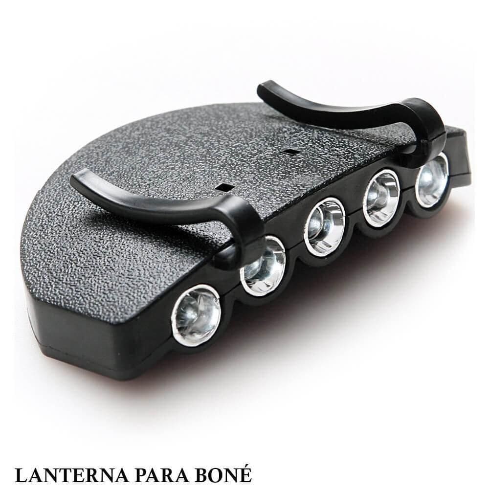Lanterna Bone Led Farol Cabeca Iluminacao Trilha Pesca Clip