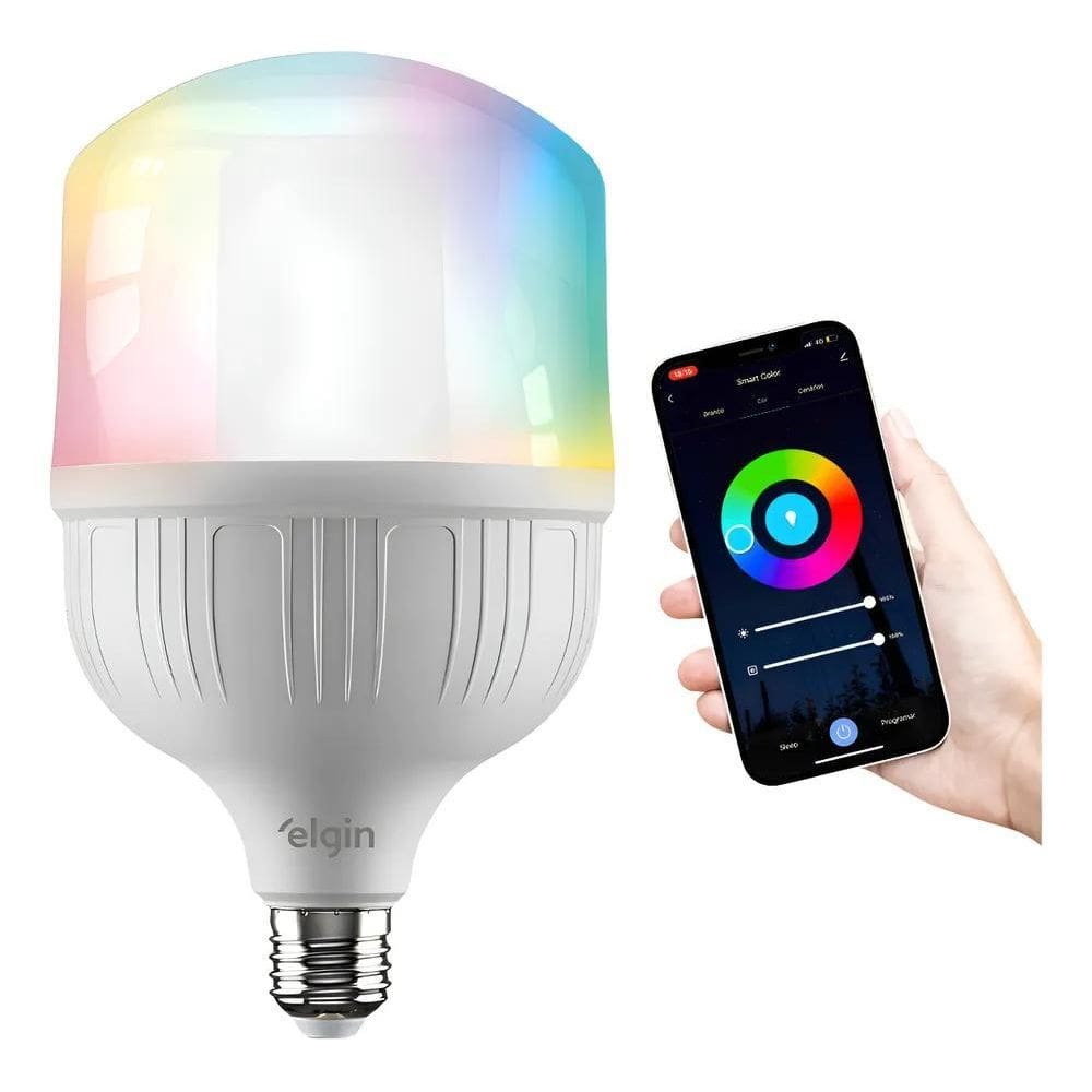 Lâmpada Inteligente Led 20W Rgb Color Wi-Fi -10 127/220V