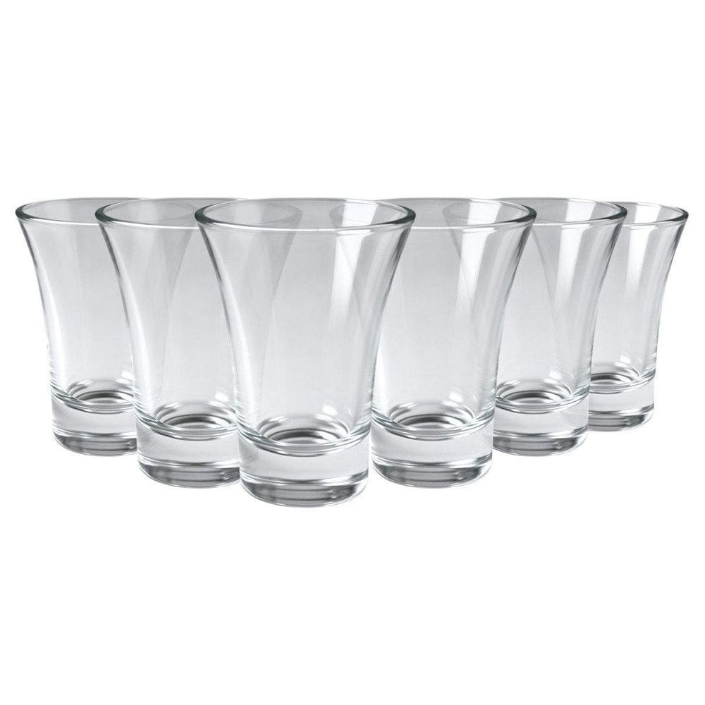 Jogo 6 Copos De Vidro Dose Shot E Cachaça Linha Safira 60Ml