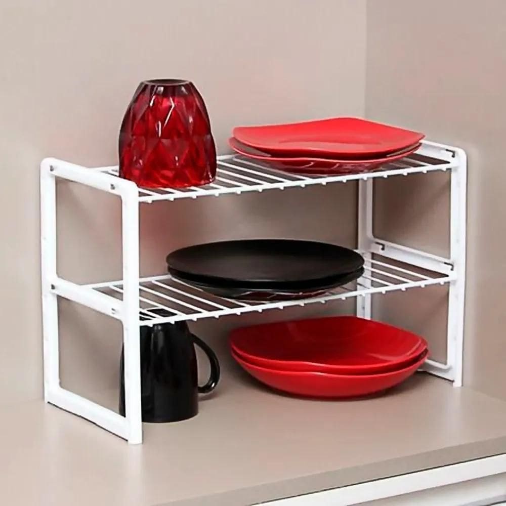 Organizador Rack Armário E Despensa De Cozinha 3 Níveis Cor