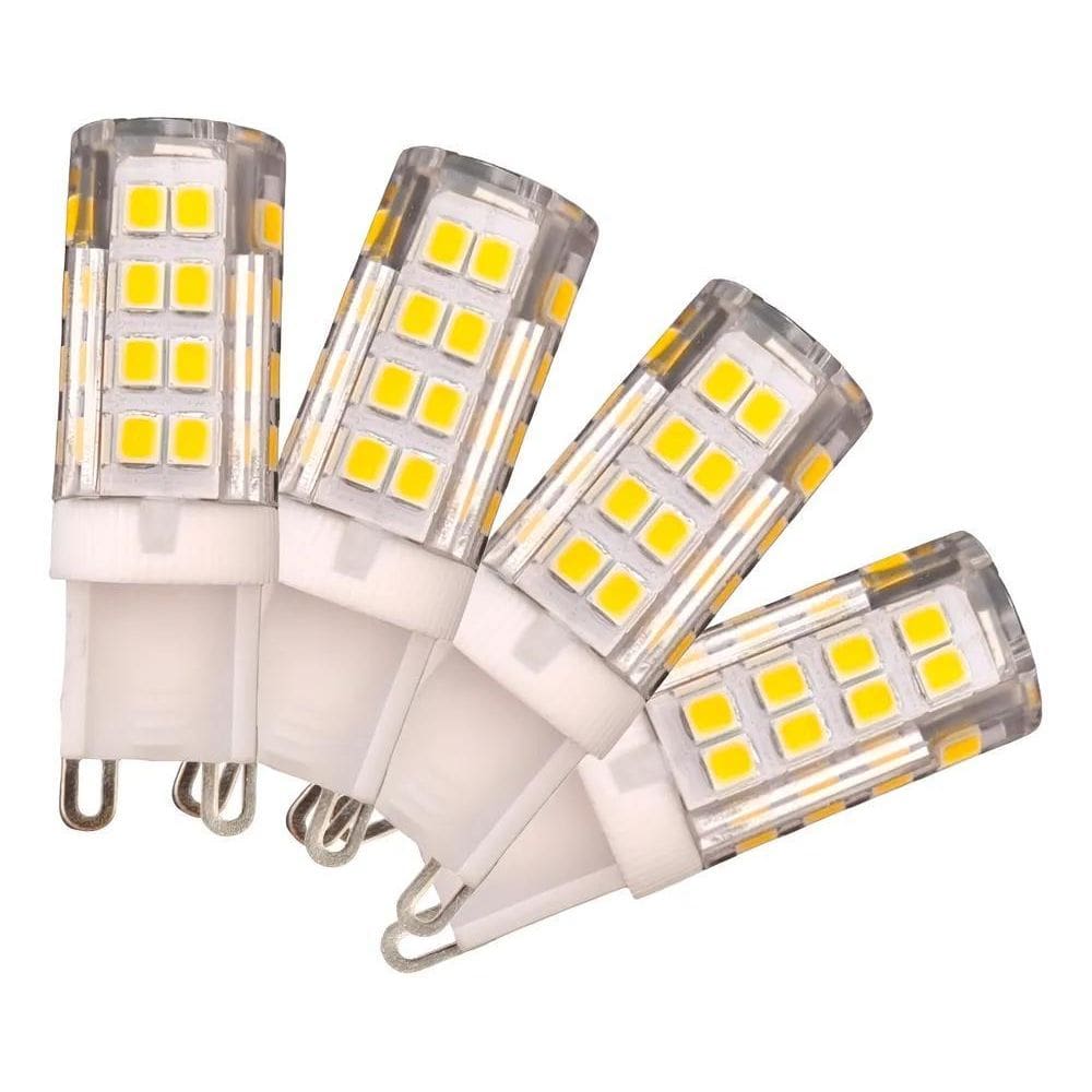 Kit 4 Lampadas Halopim Led G9 5W Bivol Branco-Quente 127/220