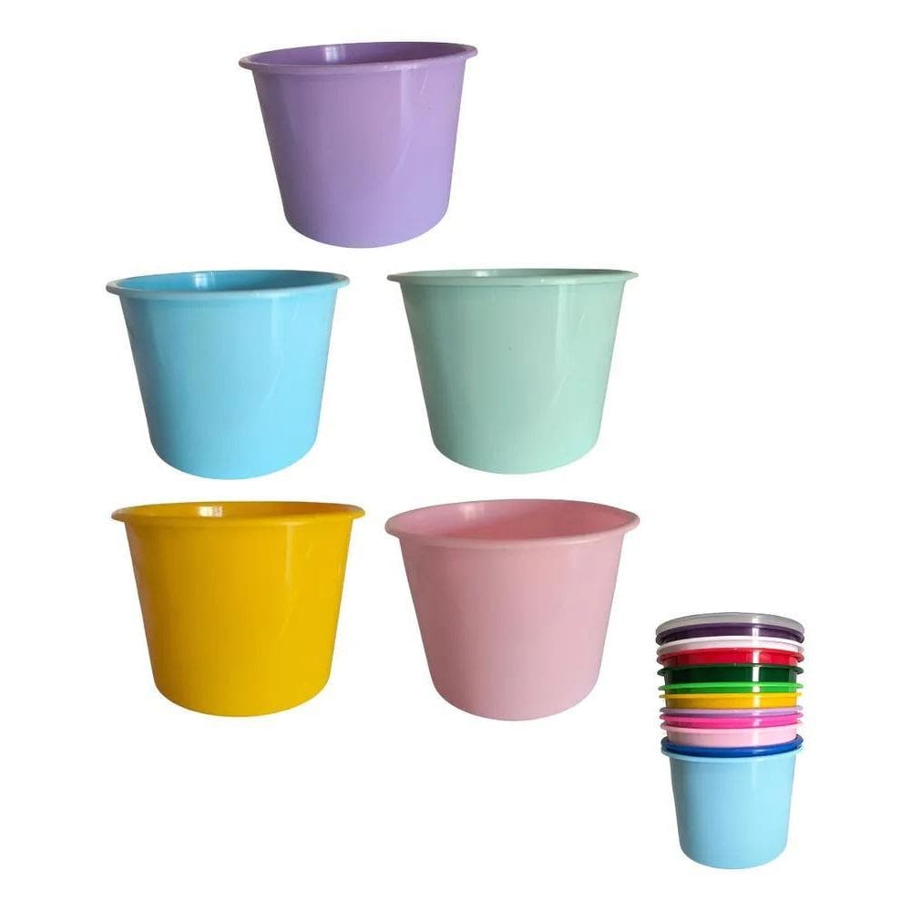 Kit 10 Balde De Pipoca 1,5L Baldinho Lembranci Candy Color