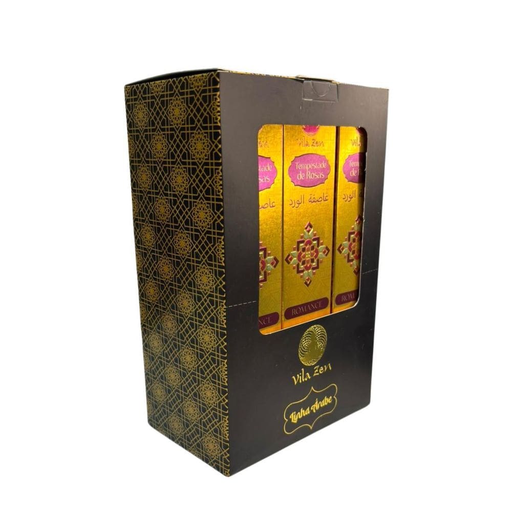 Incenso Vila Zen Linha Árabe Tempestade De Rosas12Cxs/10 Var