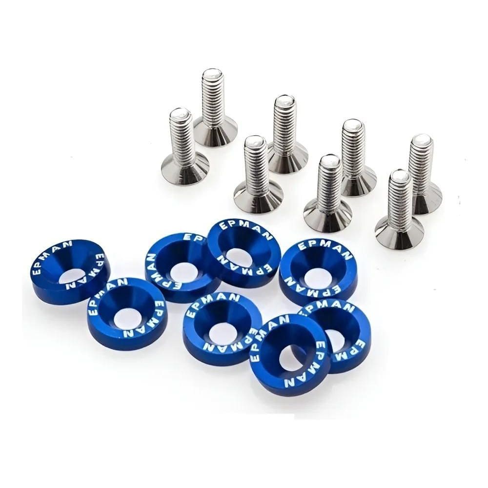 Kit Arruela Billet Universal Com Parafuso M6 Epman - 8 Co Az