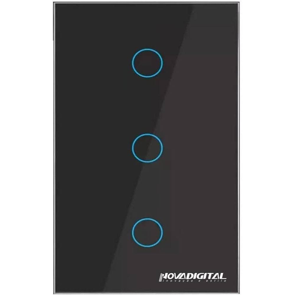 Interruptor Touch Inteligente Zigbee Novadigital 3 Botões