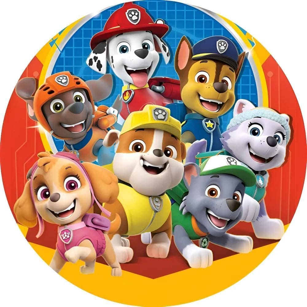 Painel Redondo Patrulha Canina Sublimado 150X150 1 Full Bra