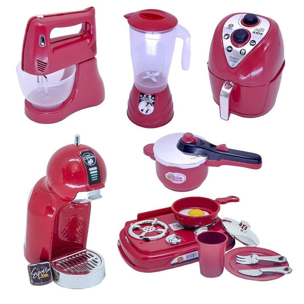 Kit Cozinha Infantil Chef Air Fryer Panela Batedeira 12Pç