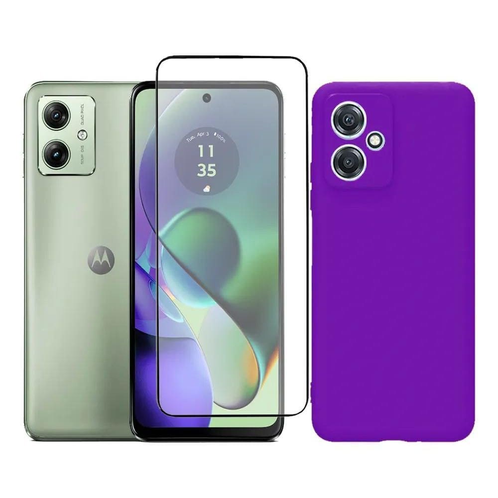 Capa Capinha Case + Película 3D Tela Para Motorola Mot Viole