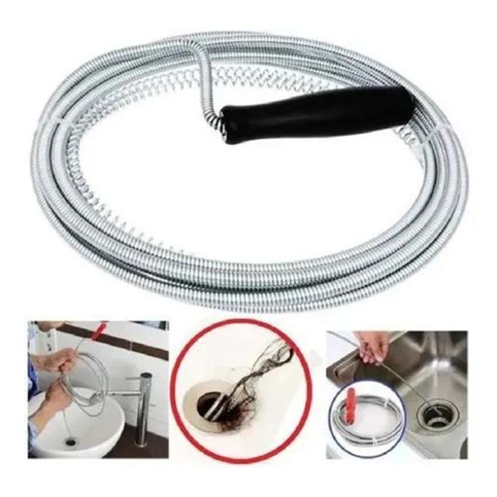Arame Fio Desentupidor Pia Tanques Lavatorios Tubulação 7M