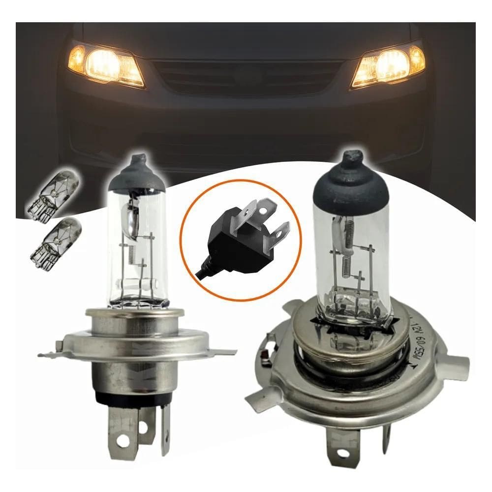 Lâmpadas Halogena Farol Baixo Alto Na Mesma Lampada H4 E T10