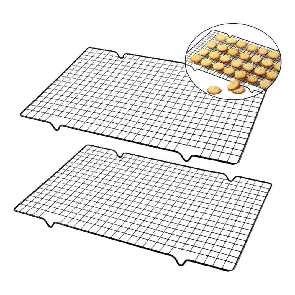 2X Grade Confeitaria Resfriar Bolo Antiaderente 2 Unid.