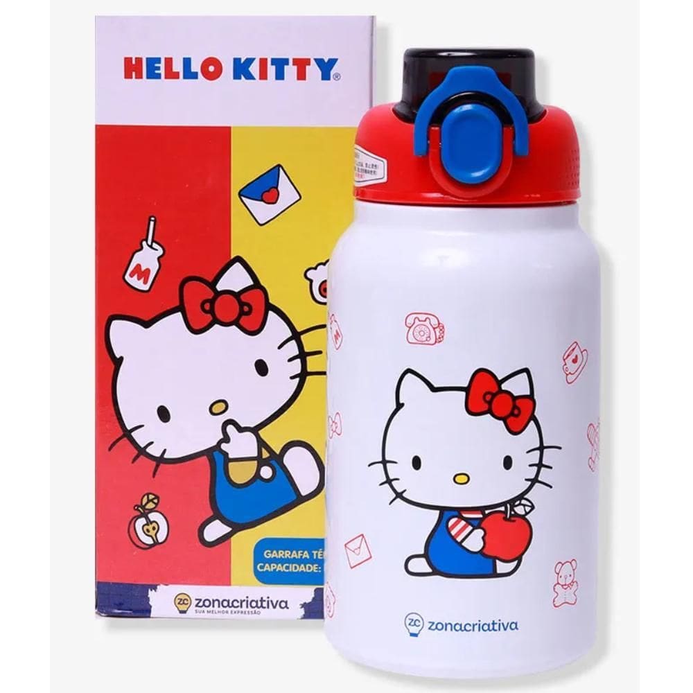Garrafa Térmica Inox Click 500Ml Hello Kitty - Zona Criativa
