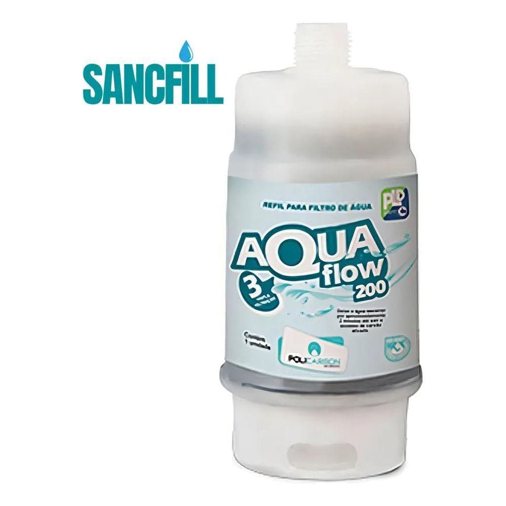 2X Filtro De Agua Refil Aquaflow 200 Kit 1 Cor Branco