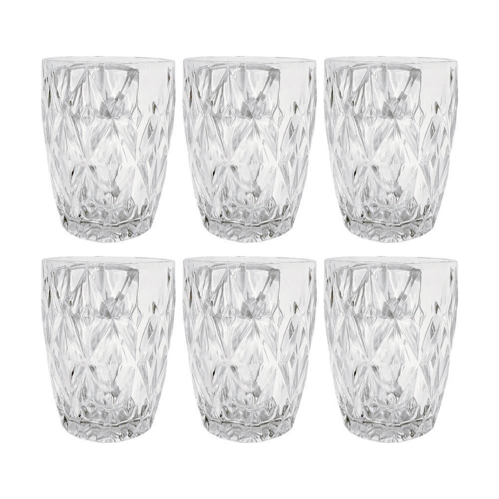 Conjunto 6 Copos Vidro Diamante 275Ml Class Home
