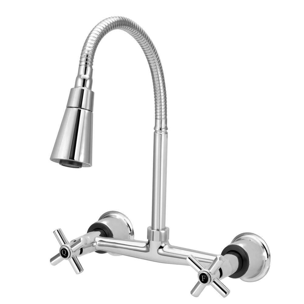 Torneira Misturador Cozinha Parede Gourmet Cone 1/4V.