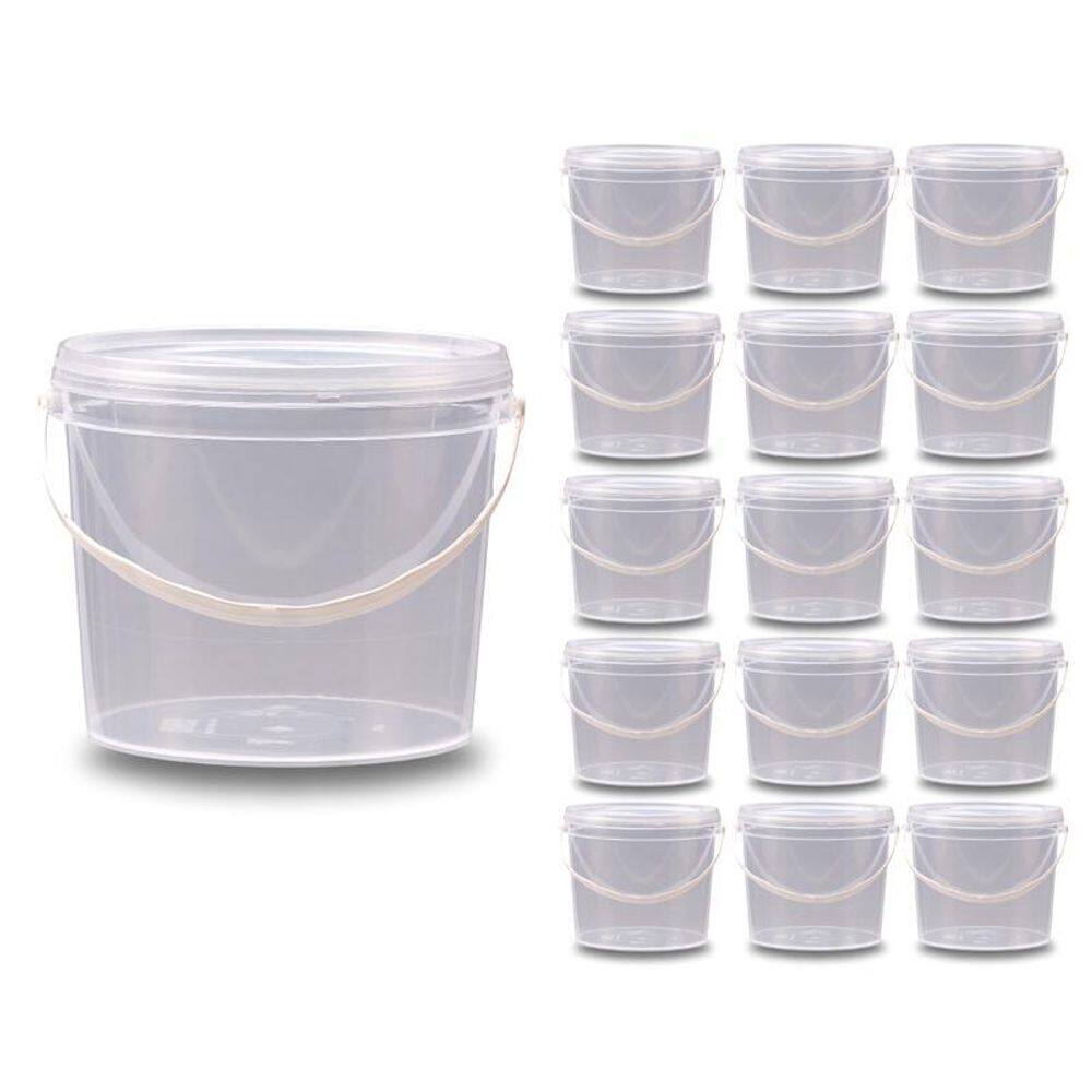 Balde 2.2L Transparente Para Flores - Kit 15 Pçs