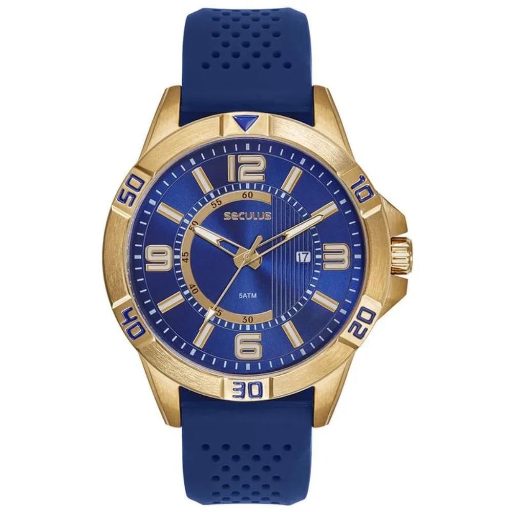 Relógio Seculus Masculino Ref: 44300gpsvdu2 Esportivo Dourado