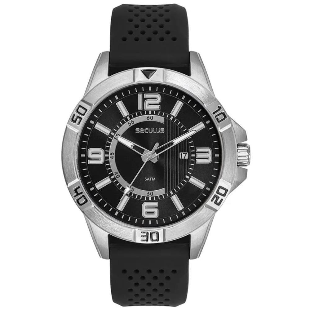 Relógio Seculus Masculino Ref: 44300g0svnu1 Esportivo Prateado