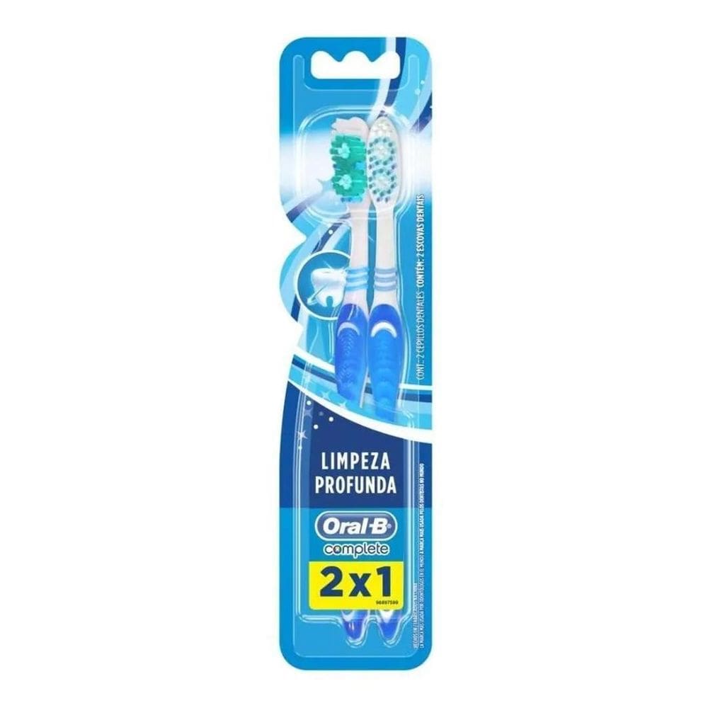Oral-B Advanced Kit 2 Escovas Dental Cor Azul Claro
