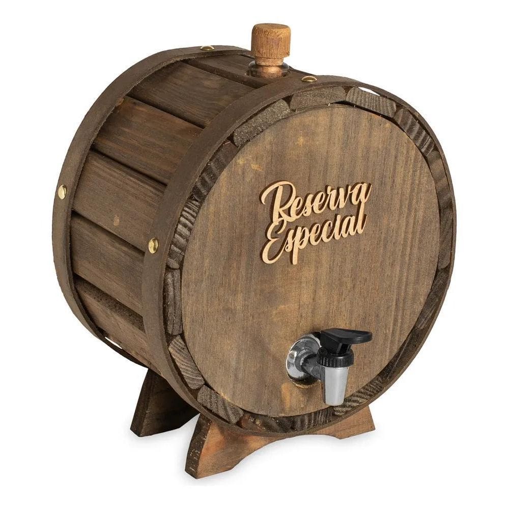 3X Barril Barrica 01 Litro Dose Cachaça Revestido De Madeira