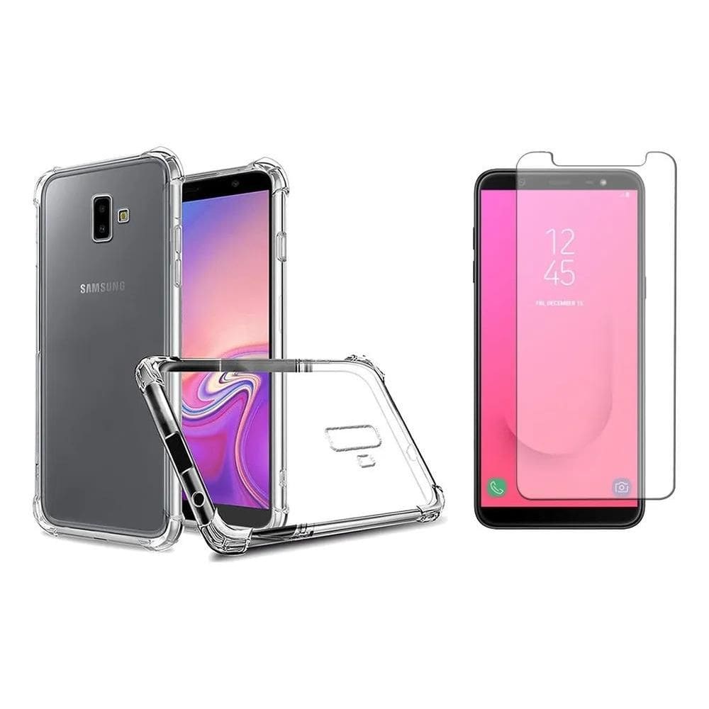 Kit Capa Capinha Case Para Samsung Galaxy J6 Plus + Pelicula