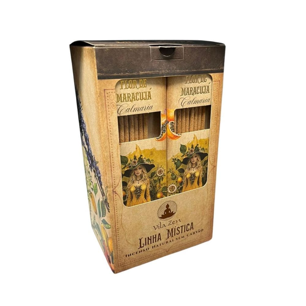 Incenso Linha Mistica 0% Flor De Maracujá 12 Cxs C/8 Var