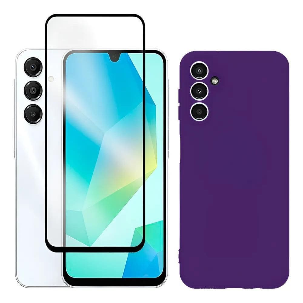 Capa Capinha Case Aveludada + Película Para Gal Violeta-Escu