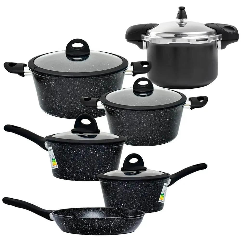 Panelas De Indução Com Panela De Pressão Viena 6 Peças