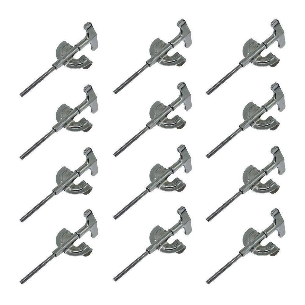 Kit 12 Parafuso De Afinação Bumbo Borboleta Com Garra Metal