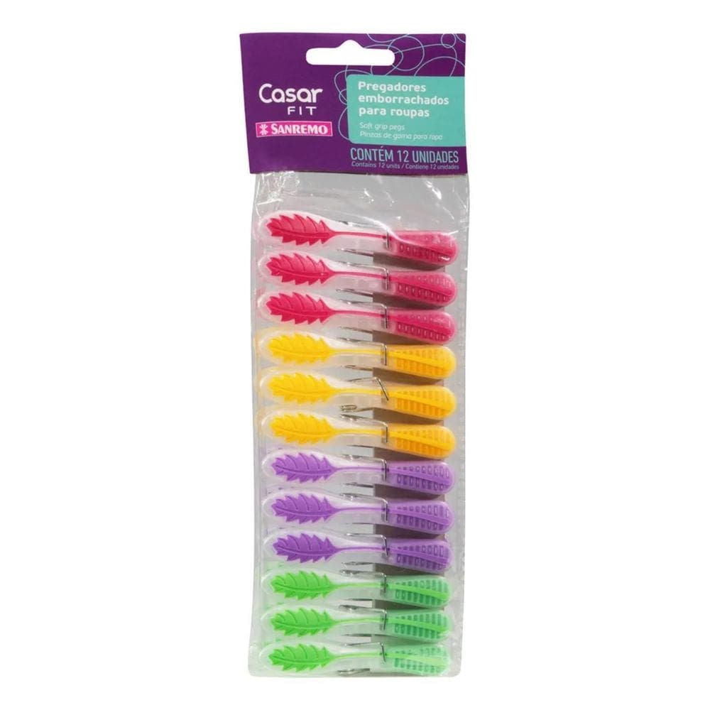 10X Prendedor De Roupa Emborrachado Sanremo Casar Fit 12 Un