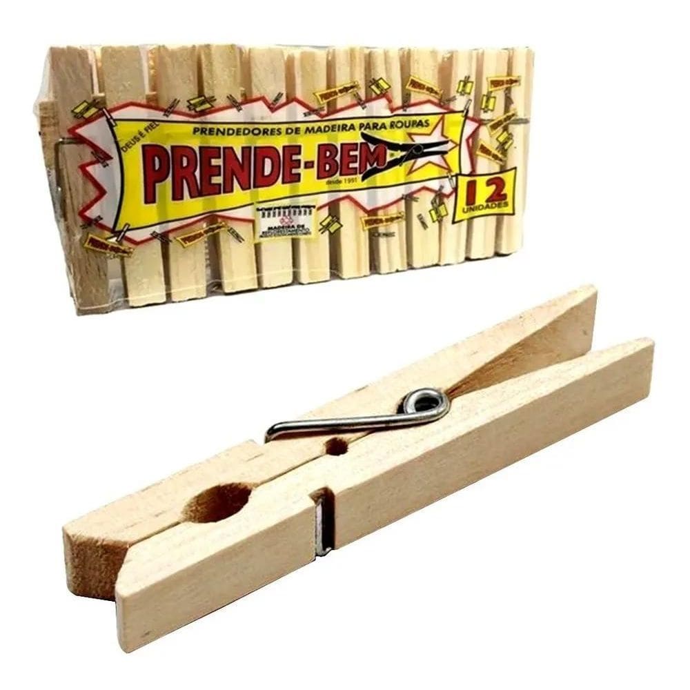Kit 72 Prendedores Roupas Madeira Pregador Granpo Top Com
