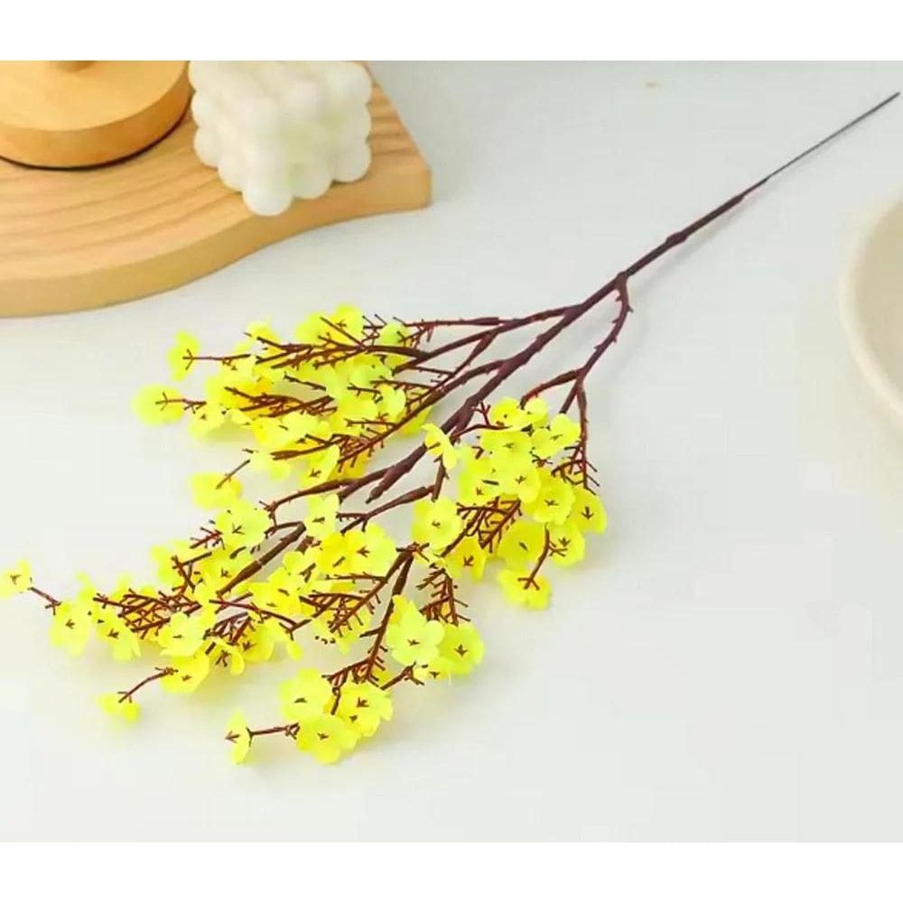 Buque De Cerejeira Mosquitinho Artificial Para Dec Amarelo