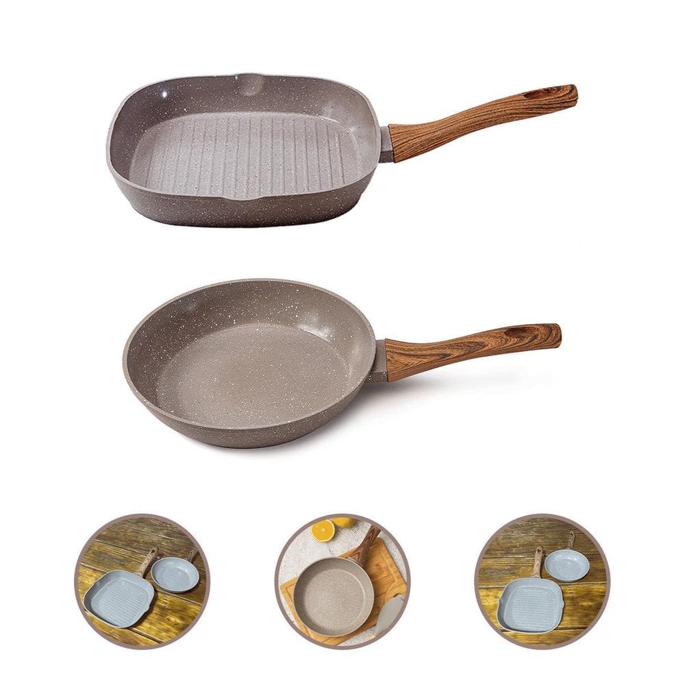 Dupla De Frigideiras Cerâmico Antiaderente Indução Premium