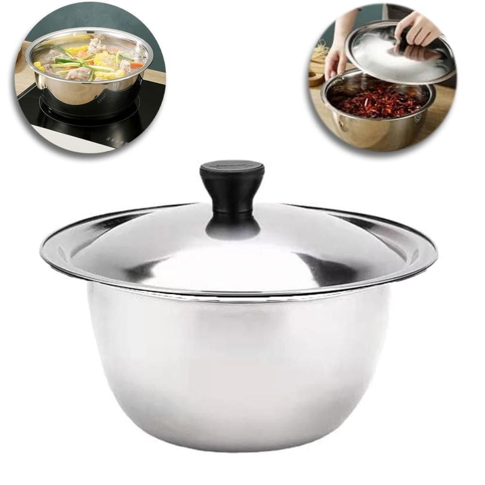 Tigela De Metal Com Tampa 550Ml
