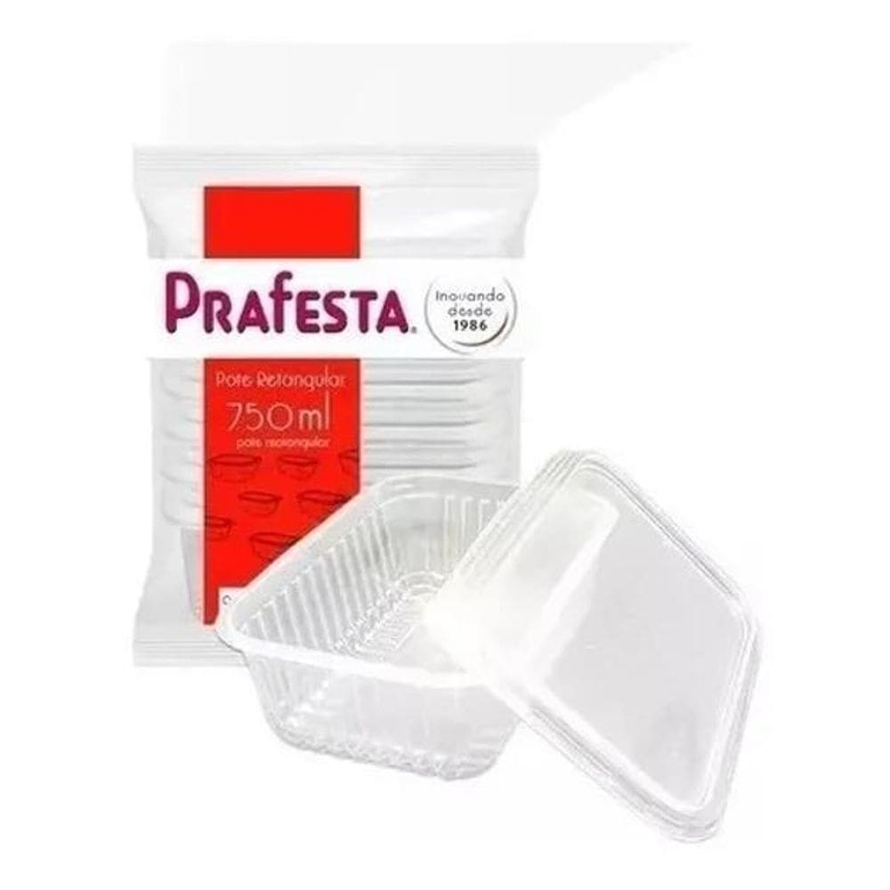 2X Pote Descartável 750Ml Freezer Microondas Marmita - 24 Un