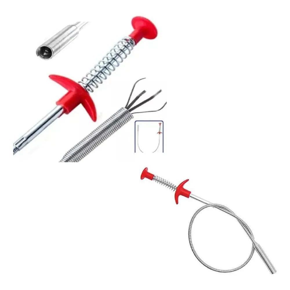 10X Desentupidor Ralo Cuba Pia Vaso Cano Pinça Pegador De C