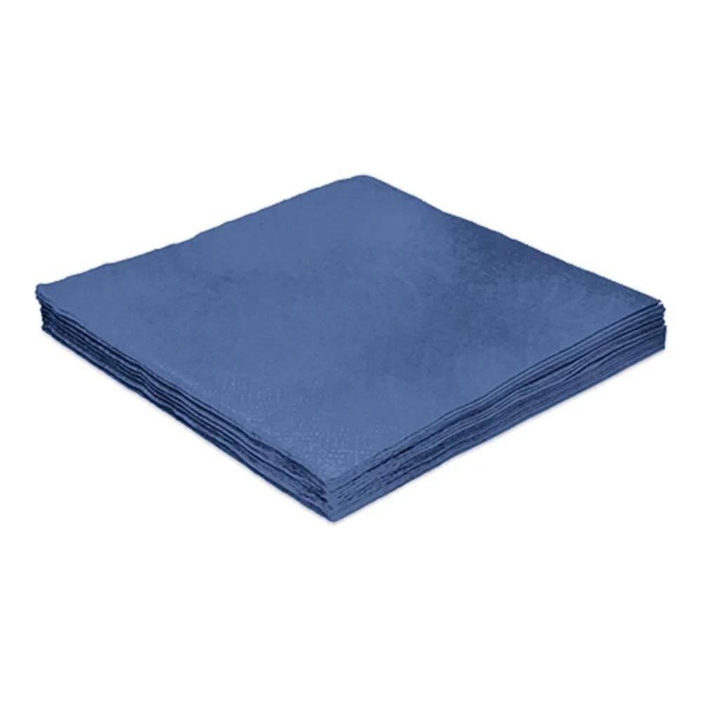 10X Guardanapo Folha Dupla Azul Royal 24X24 20Un
