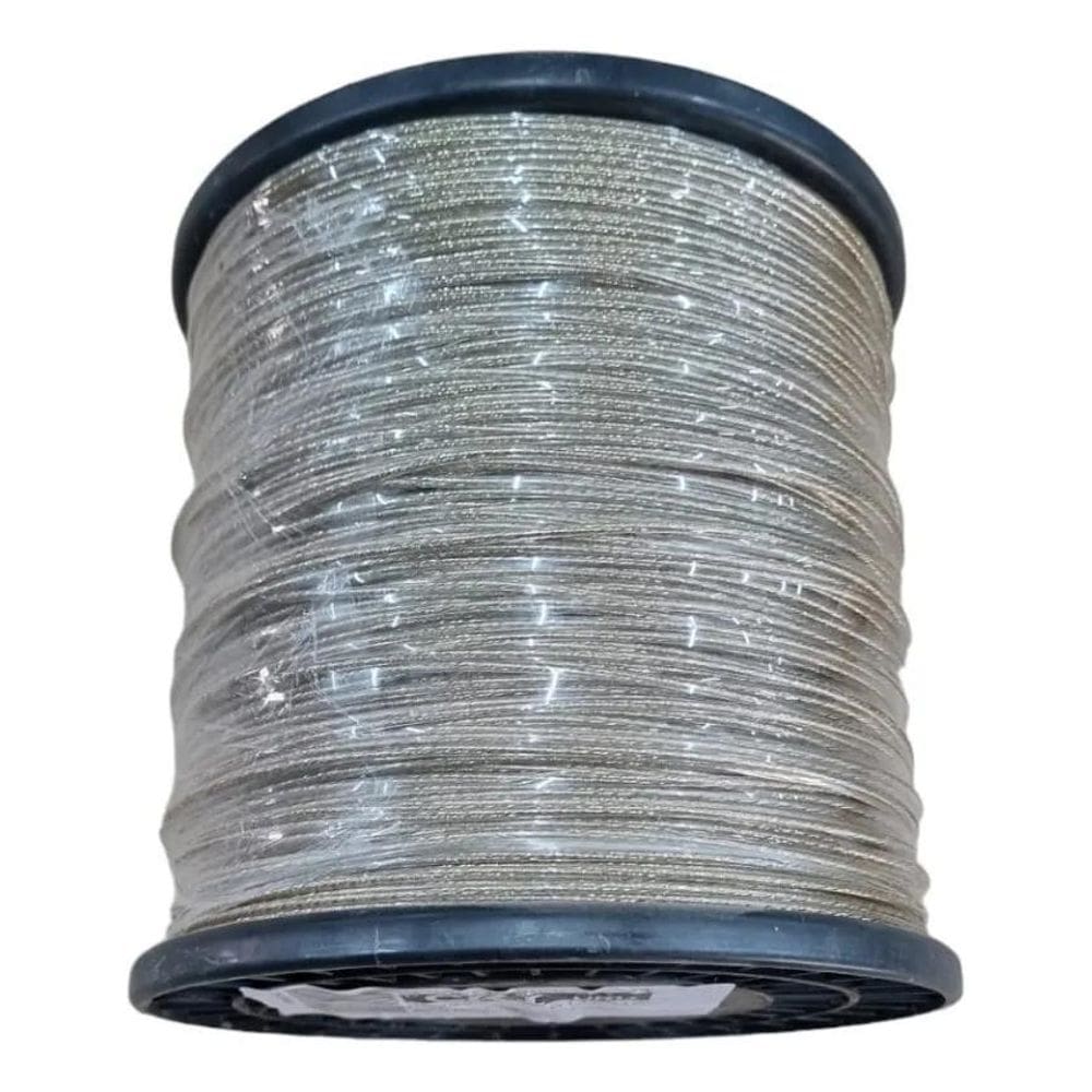 Bobina 100 Metros Cabo Aço Revestido 2Mm Para Varal