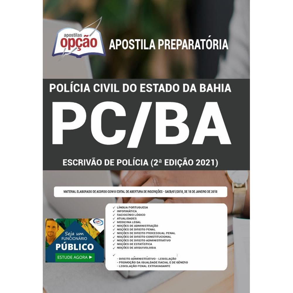 Apostila Concurso Pc Ba - Escrivão De Polícia