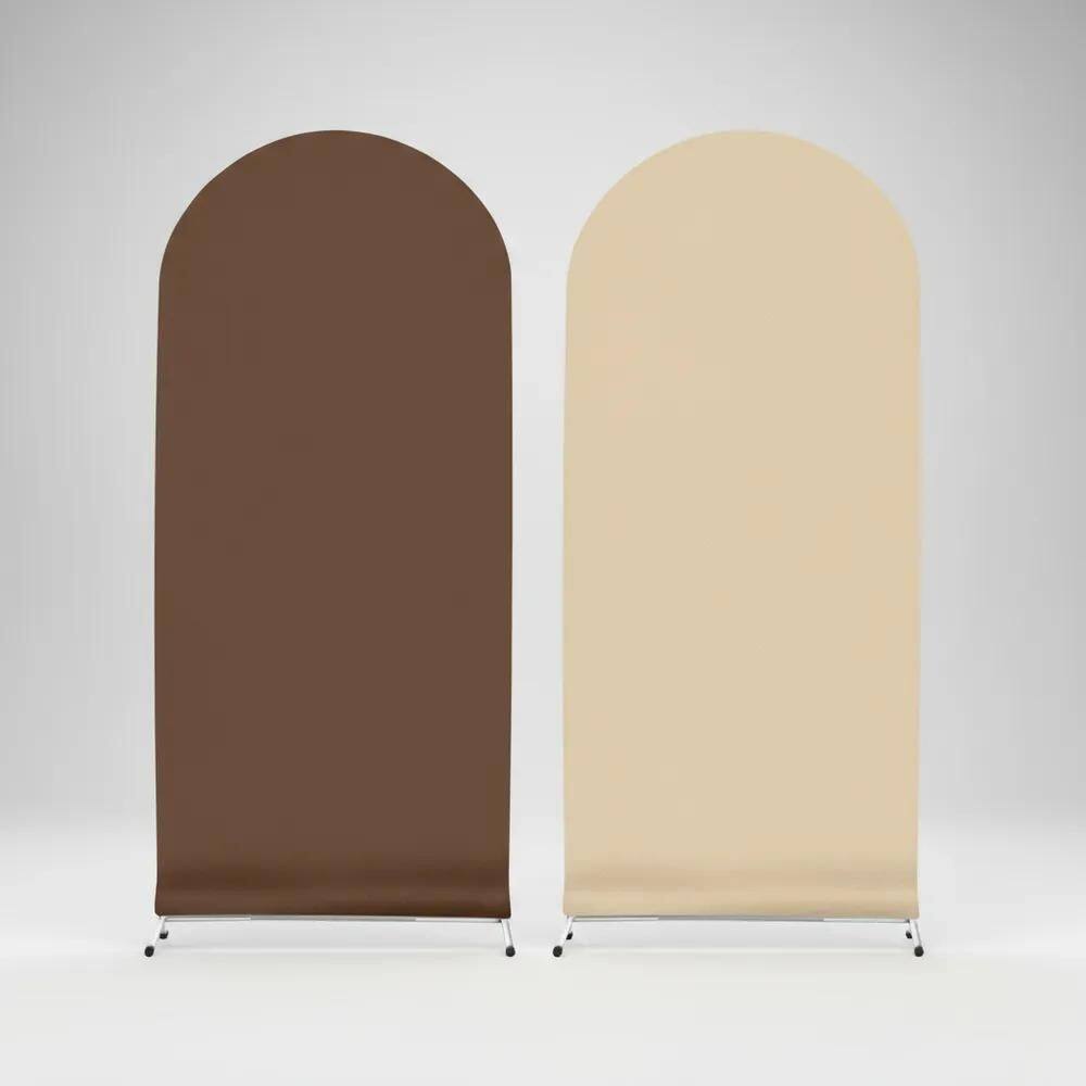 Capa Para Painel Romano Arco Festa Com Duas Core Marrom E Be