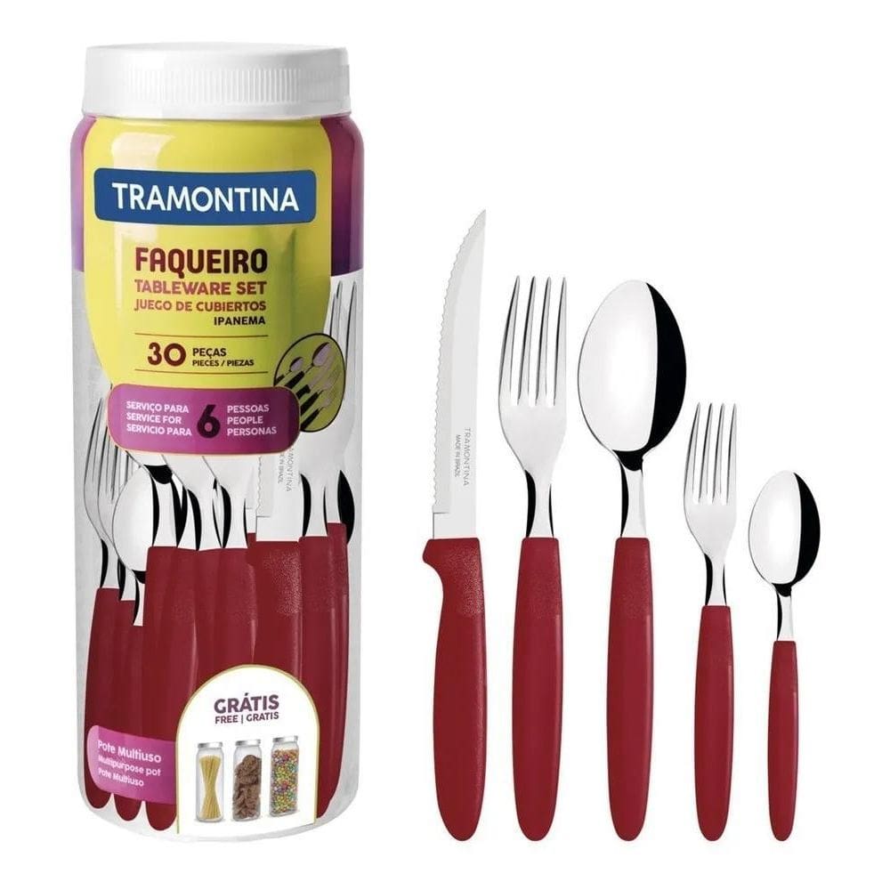 Faqueiro Inox Tramontina Ipanema 30 Peças Jogo De Talheres C
