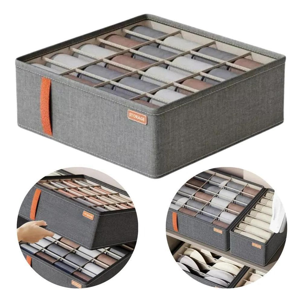 2X Cesto Organizador Divisória Desmontável Guarda Roupa Gave