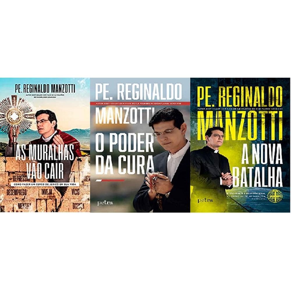 Kit 3 Livros Padre Reginaldo Manzotti As Muralhas Vão Cair +