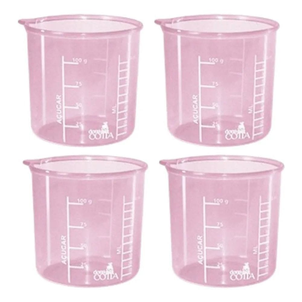 10X 4 Copo Graduado 100Ml Copo Medida Multiuso