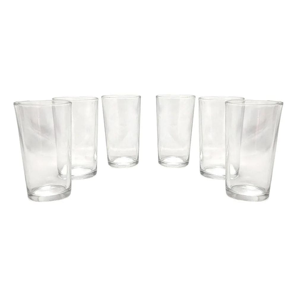 Jogo De Copos De Vidro 225Ml 6 Peças Napoli Cor Transparente