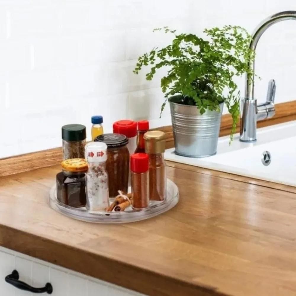 Suporte Organizador Giratório Porta Temperos Acrílico Arthi