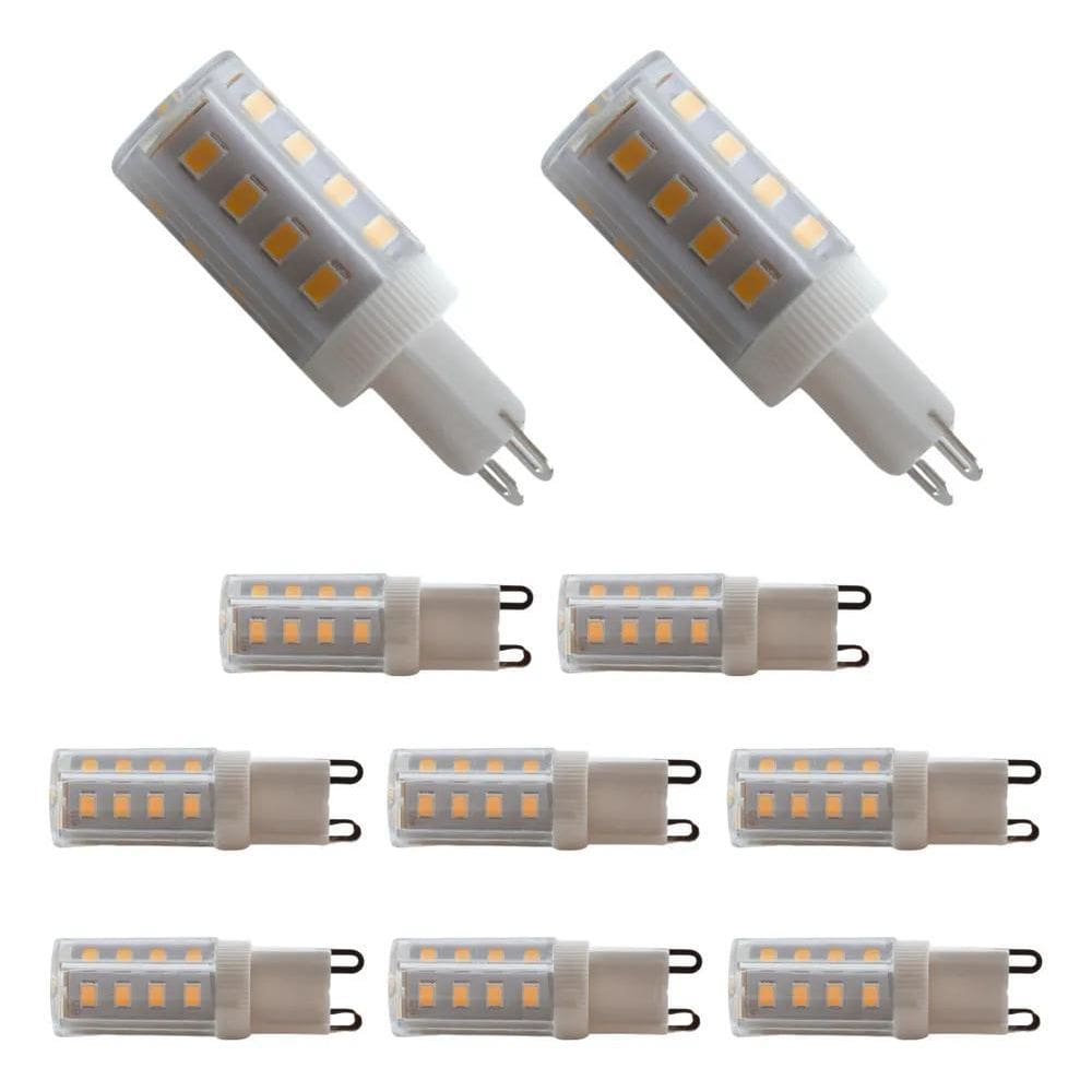 10X Kit 10 Lâmpadas Led G9 Halopim 5W Luz Branco Quente Lumi